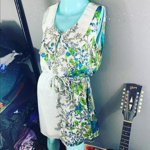 💚NWOT Anthropologie Kalijarti Asian RETRO STYLE 1960 MOD FLORAL DRESS